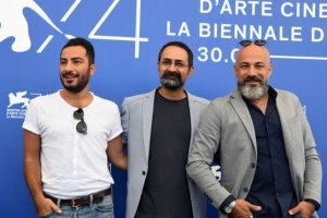 ۰۹+Iranian+actor+Navid+Mohammadzadeh_+director+Vahid+Jalilvand+and+actor+Amir+Aghaei+attend+the+photocall+of+the+movie+No+Date_+No+Signature
