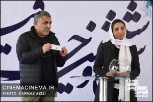 مانی حقیقی و سمیه علیپور در قرعه کشی برنامه نمایش فیلم‌های سی و ششمین جشنواره فیلم فجر