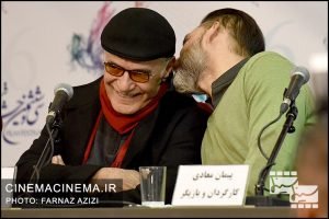 پیمان معادی و محمود کلاری در نشست خبری فیلم بمب