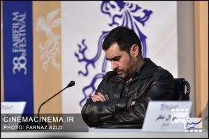 شهاب حسینی در نشست خبری فیلم «شین» در هشتمین روز سی و هشتمین جشنواره فیلم فجر