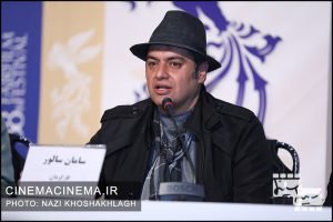 سامان سالور در نشست خبری عوامل فیلم سه کام حبس در سی و هشتمین جشنواره فیلم فجر