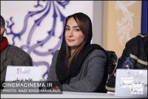 هانیه توسلی در نشست خبری عوامل فیلم بی صدا حلزون در سی و هشتمین جشنواره فیلم فجر