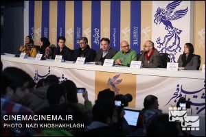 نشست خبری عوامل فیلم بی صدا حلزون در سی و هشتمین جشنواره فیلم فجر