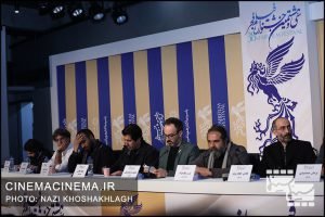 نشست خبری عوامل فیلم «دوزیست» در سی و هشتمین جشنواره فیلم فجر