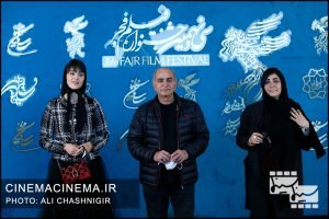 از راست باران کوثری، پرویز پرستویی و لاله مرزبان در فتوکال فیلم بی همه چیز در سی و نهمین جشنواره فیلم فجر