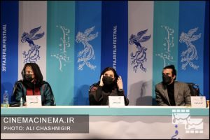 نشست خبری فیلم خط فرضی در سی و نهمین جشنواره فیلم فجر