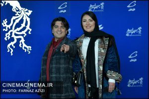 از راست راز و سامان احتشامی در فتوکال فیلم ۲۸۸۸ در نهمین روز چهلمین جشنواره فیلم فجر