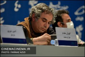 کیوان مقدم در نشست خبری فیلم بدون قرار قبلی در هشتمین روز چهلمین جشنواره فیلم فجر