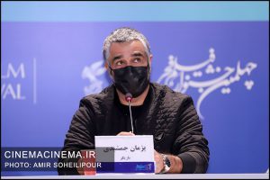 پژمان جمشیدی در نشست خبری فیلم علف زار در دومین روز چهلمین جشنواره فیلم فجر