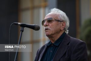 ایرج راد در مراسم تشییع پیکر هادی مرزبان